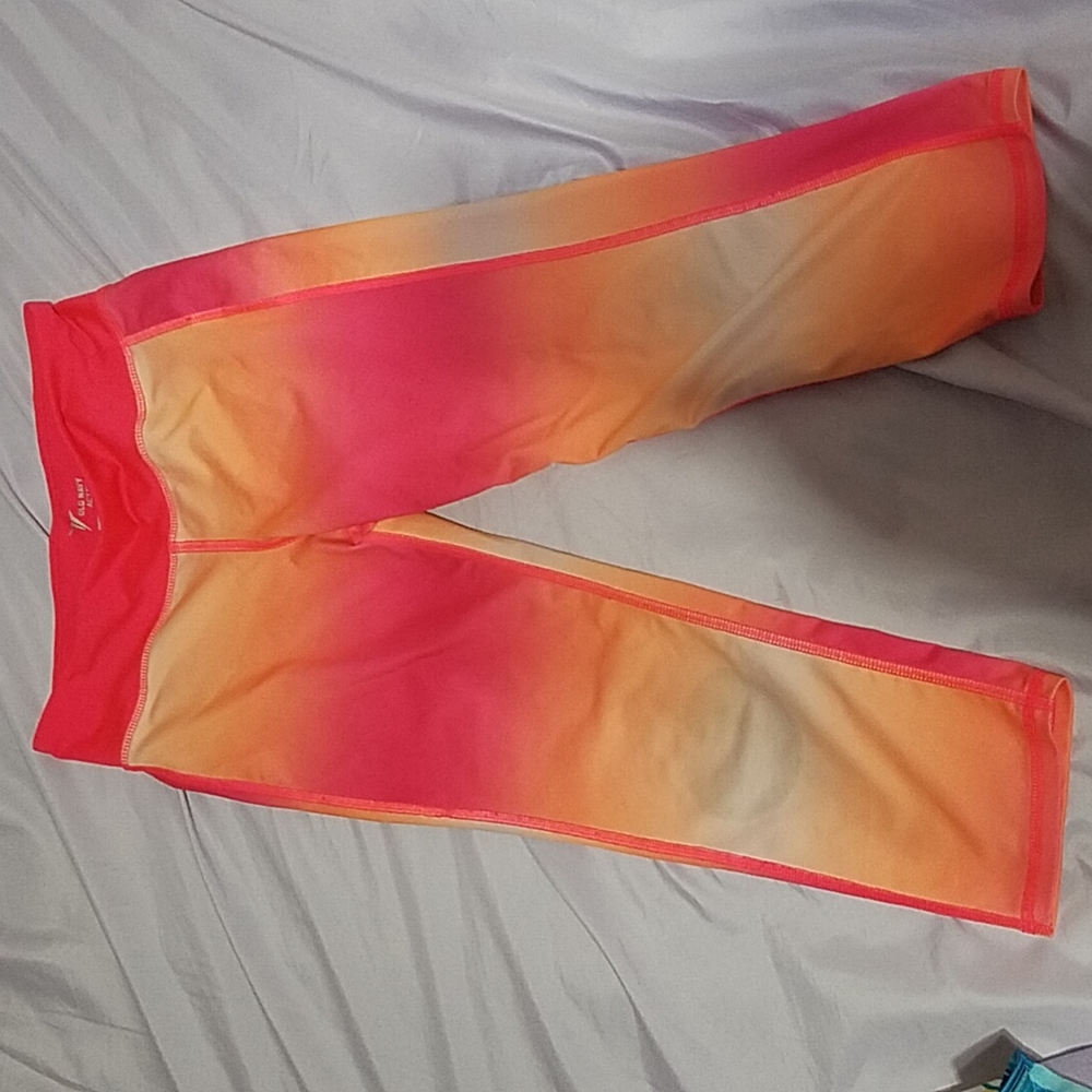 Orange, pink pants